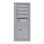 View 4 Door Standard 4C Mailbox with (1) Parcel Locker